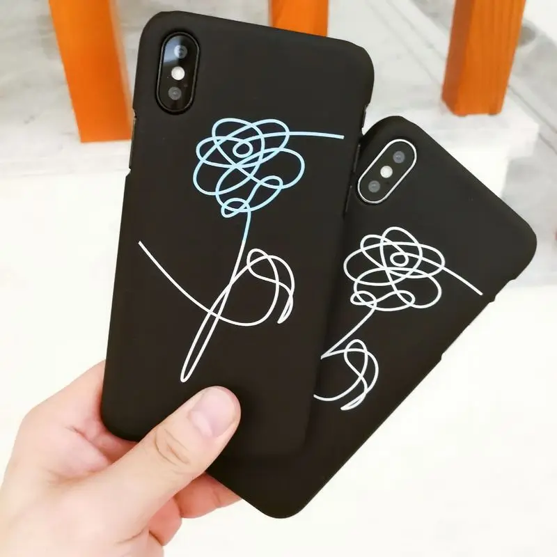 Матовый Жесткий чехол для iPhone X 6 7 5 5S 6S 8 Plus простой накладка Роза|Чехлы-накладки| |