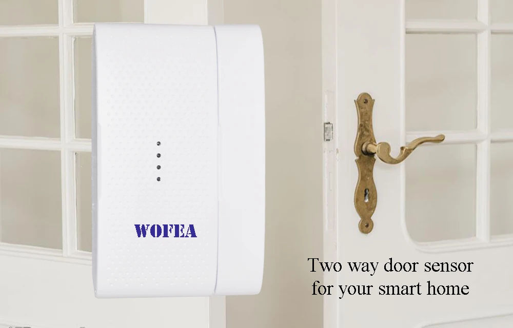 WOFEA Smart V10 wifi домашняя система охранной сигнализации с двухсторонним дверным датчиком с открытым и закрытым уведомлением о сообщениях управление приложением