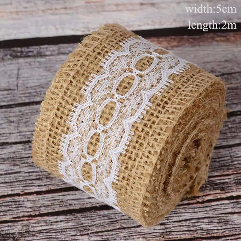 Burlap 7 Taop 2m Toile De Jute Burlap Vintage Rustic Wedding Accessories Colored Ficelle Jute Juta Sackcloth Natural Chemin De Table Jute - Цвет: Burlap 7