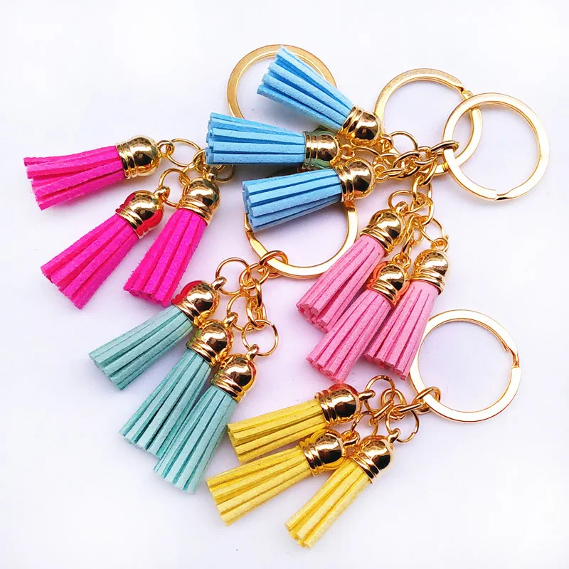 Модные Design прямоугольной формы из сверхтонкого волокна 3 брелоки с кисточками