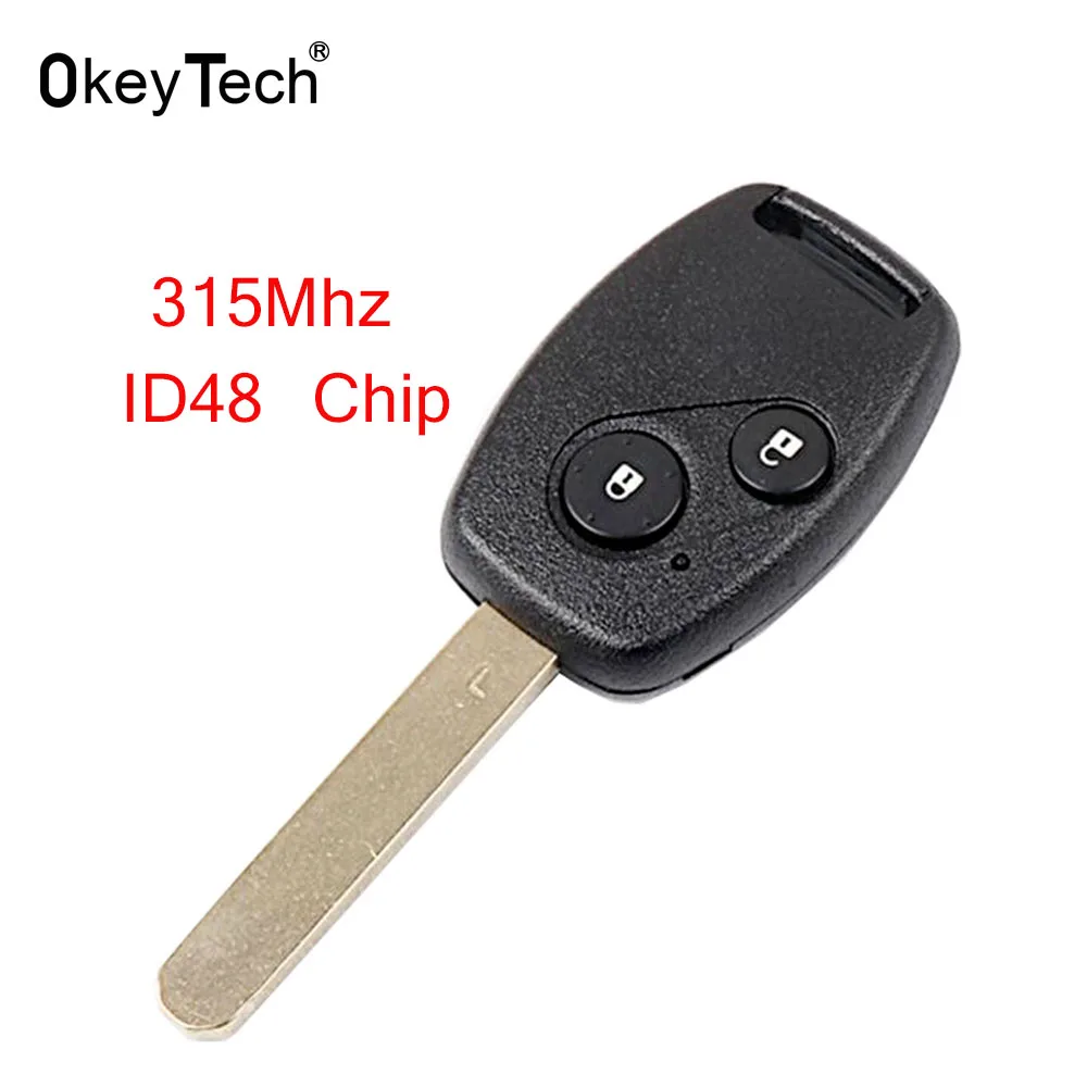 Автомобильный брелок OkeyTech с 2 кнопками чип 315M ID48 дистанционным управлением без