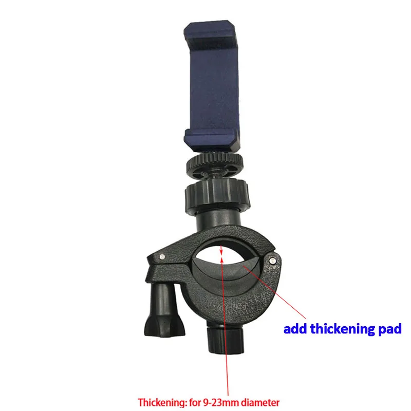Hold 9-23mm pole Портативный музыкальный микрофон, микрофонная стойка, держатель для смартфона, крепление, зажим для полюсной трубки, крепление на руль велосипеда - Цвет: Hold 9-23mm pole