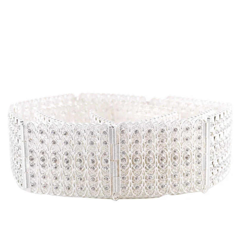 Full diamond Moroccan style belt for the bride's sumptuous gold jewelry waist chain for the Arabian women's gown wedding belt