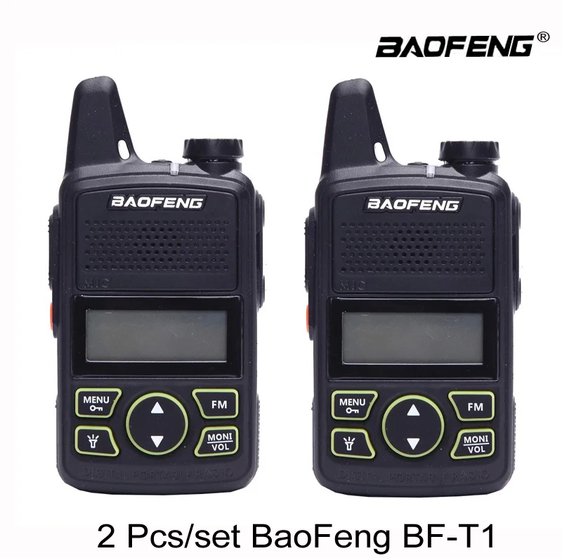 2 шт./компл. иди и болтай Walkie Talkie “иди и BF-T1 мини радио УВЧ Baofeng FM трансивер Walkie Talkie двухстороннее радио с PTT отель гражданских радио Comunicacion радио
