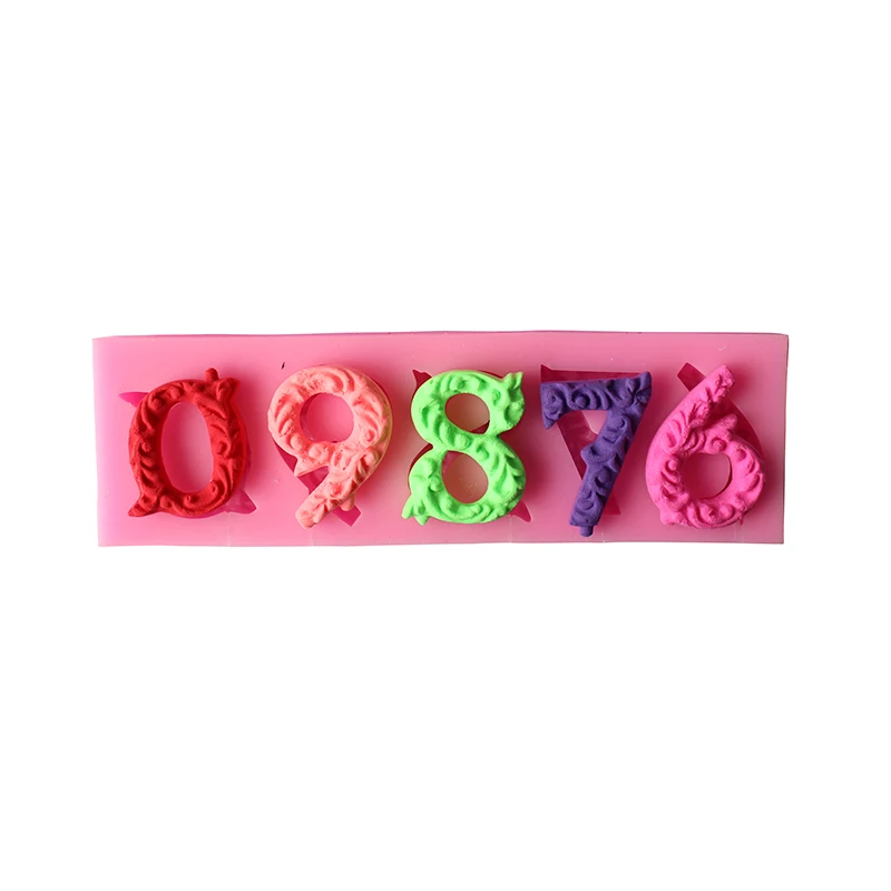 3 Sugarcraft 1 шт номер силиконовая форма помадка форма для украшения торта инструменты форма для шоколадной мастики - Цвет: 3
