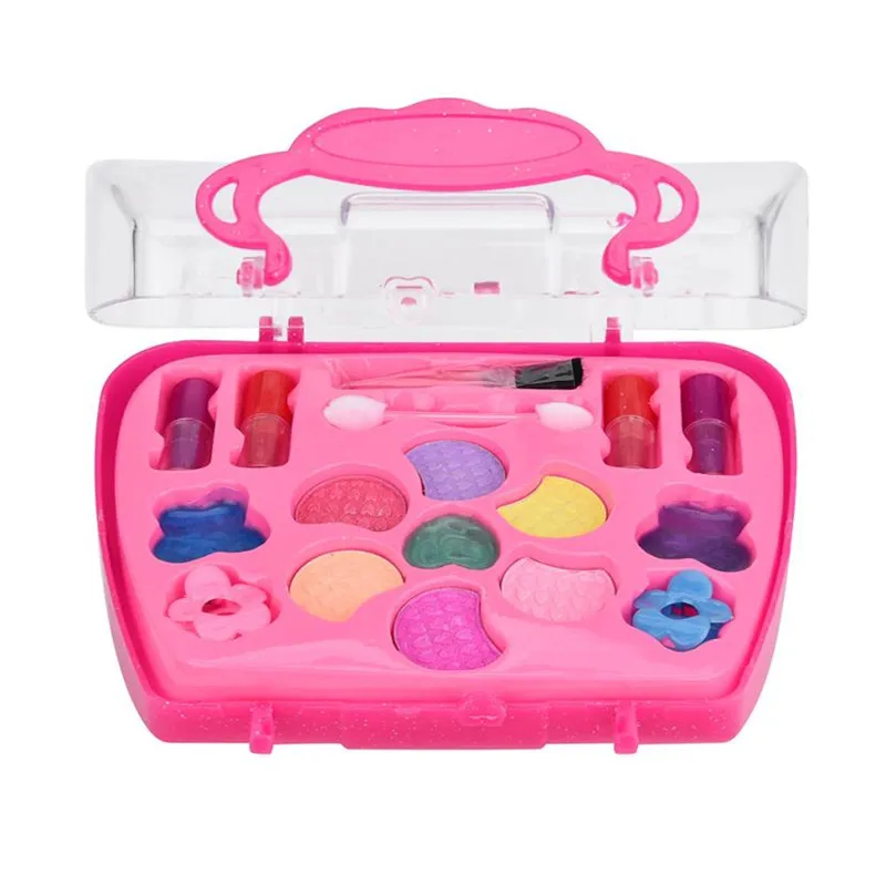 

Infant Pretend Play Plastic Princess Girl's Makeup Toys Deluxe Makeup Palette Set NON TOXIC Simulation Dressing Table For Kid &c