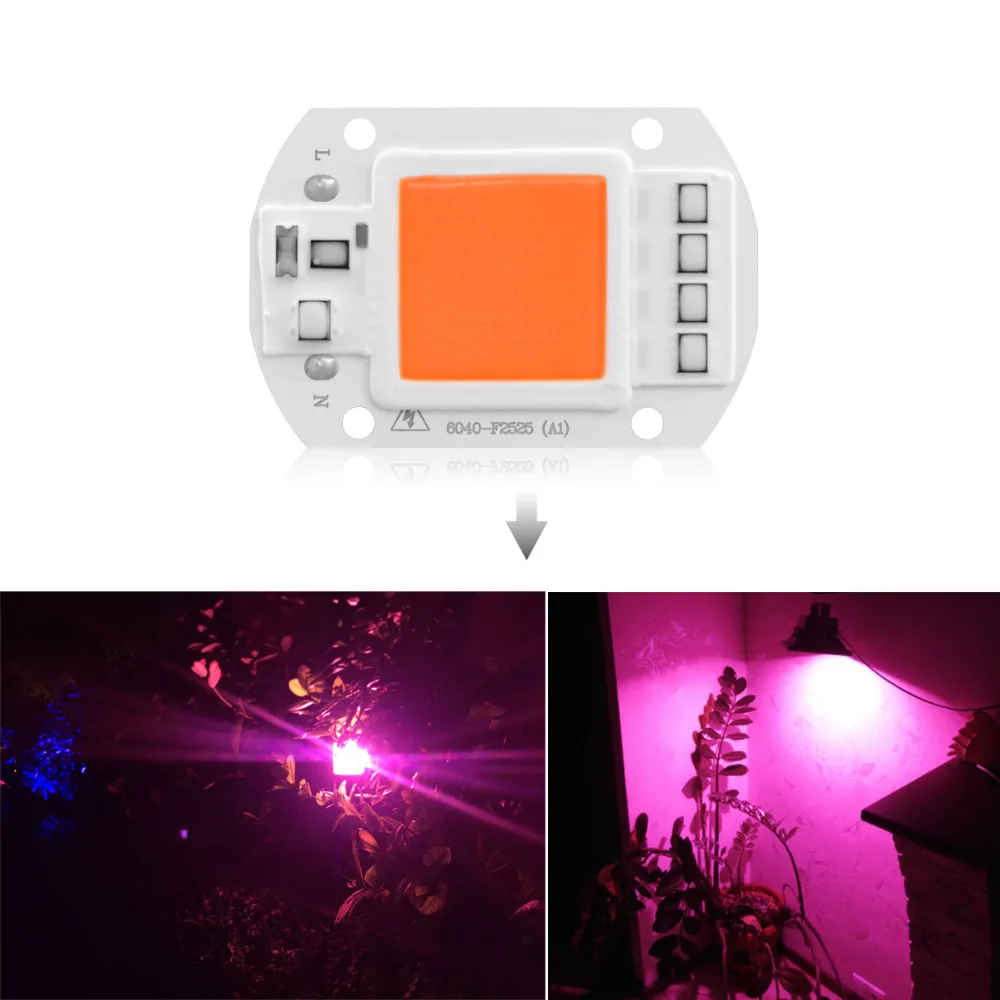 Светодиодный Grow COB Чип Фито лампа полного спектра AC220V 110V мощностью 10 Вт, 20 Вт, 30 Вт, 50 Вт, ручная сборка для комнатных растений рост рассады и цветок роста растений фитолампа