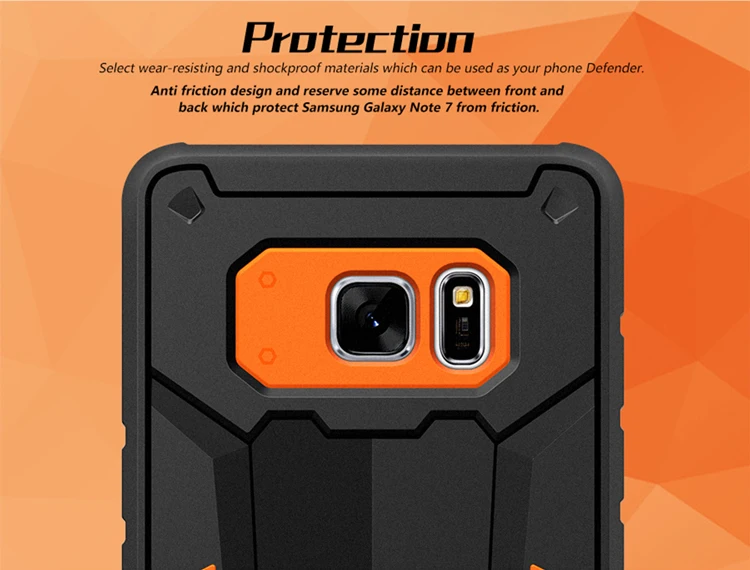 NILLKIN Heavy Duty Защита Чехол для samsung Galaxy Note FE прочный армированный чехол для телефона защитный чехол для телефона samsung Galaxy Note вентилятор Edition чехол для телефона