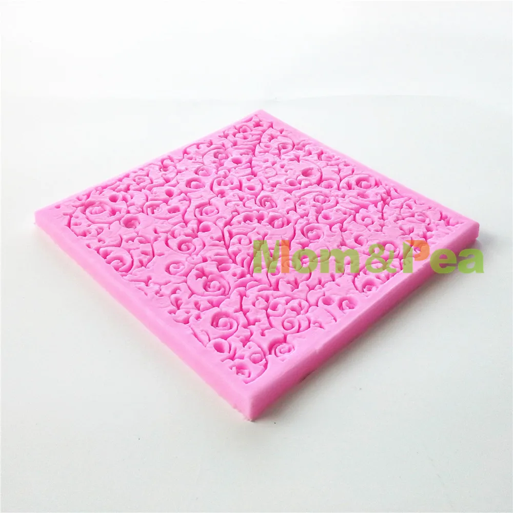 0722 Бесплатная доставка силиконовая форма Mom &amp Pea в форме цветочного кружева