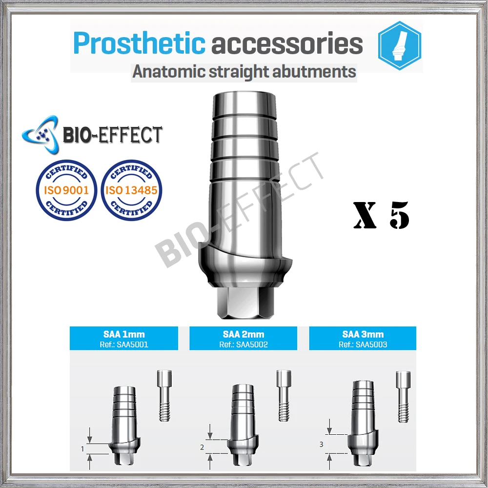 5X зубные титановые анатомические прямые абатменты (винты включены) для