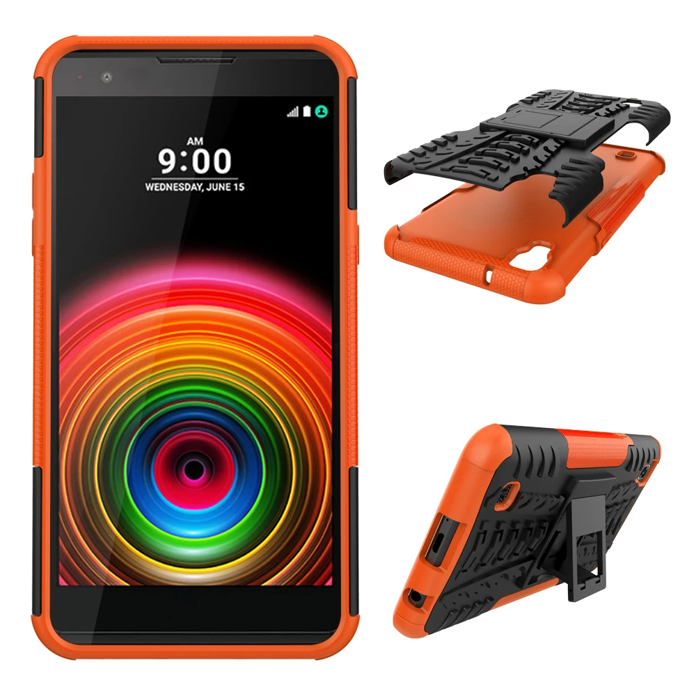 Orange Для LG X power K220DS X power K220 чехол сверхмощный Гибридный бронированный из твердого пластика для LG X power K210 K 210 220DS 220 ds Stent Cover - Цвет: Orange