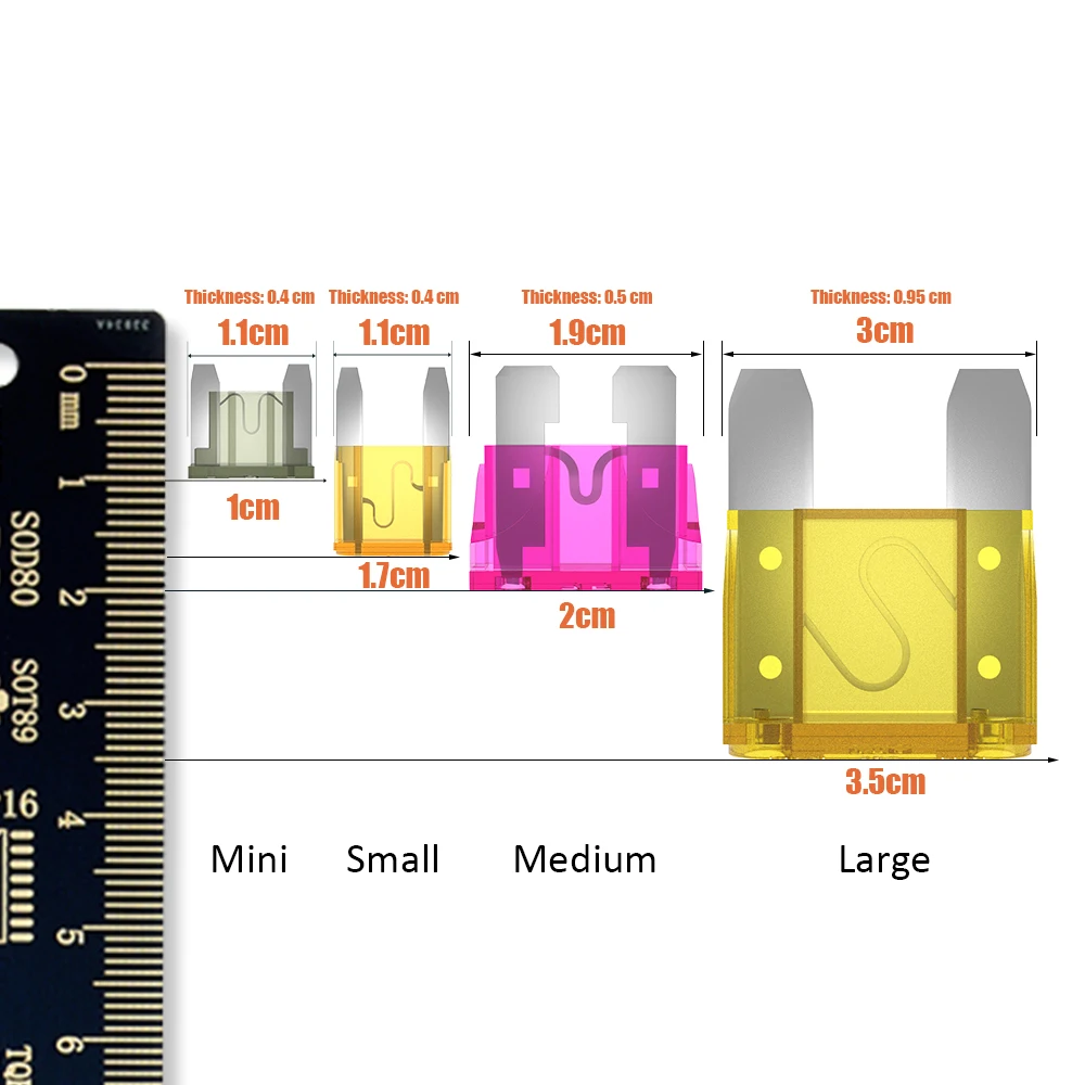 10 шт. мини стандарт микро предохранители 5A 7.5A 10A 15A 20A 25A 30A 35A 40A Amp клип ассортимент Авто Лезвие тип Предохранитель набор для автомобиля грузовик