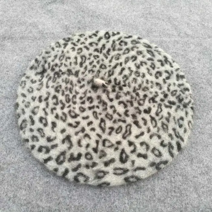 Корейская винтажная леопардовая шапка с принтом Beanie модная осенне-зимняя шапка женская сексуальная ручная работа берет Женская Повседневная шапка VL
