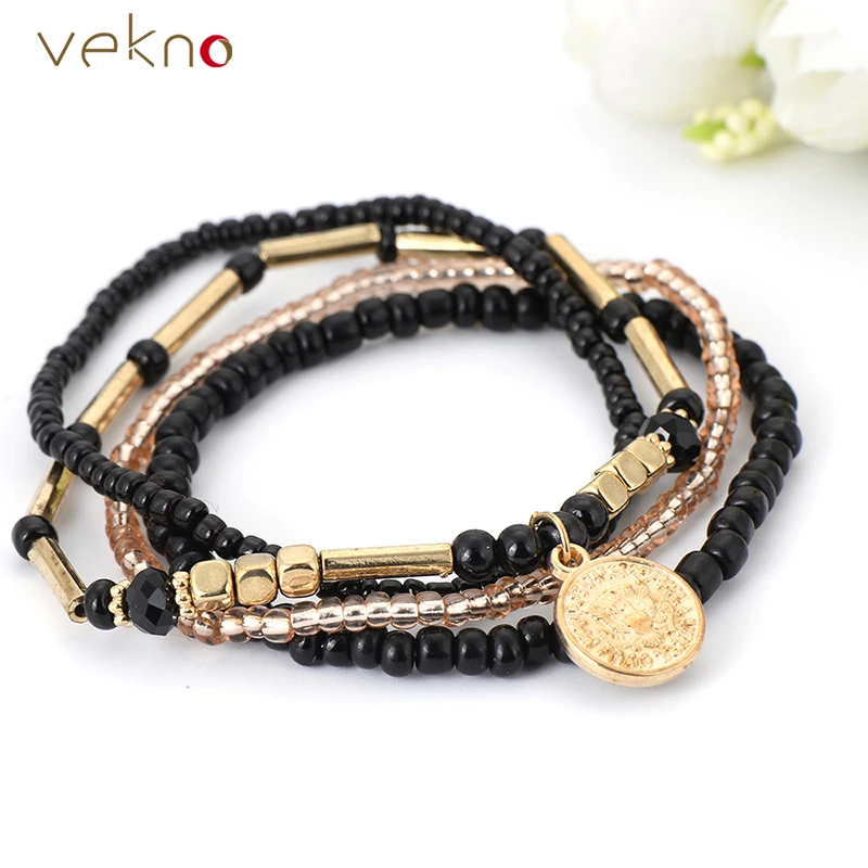 Комплект из 4 предметов в богемном стиле нитка Браслеты для Для женщин девочек 2017