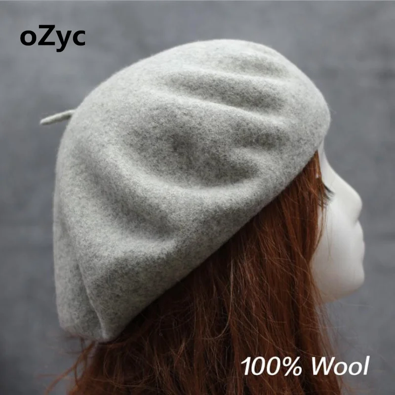 Высокое качество 100% чистая шерсть Для женщин Элегантный берет зимние теплые