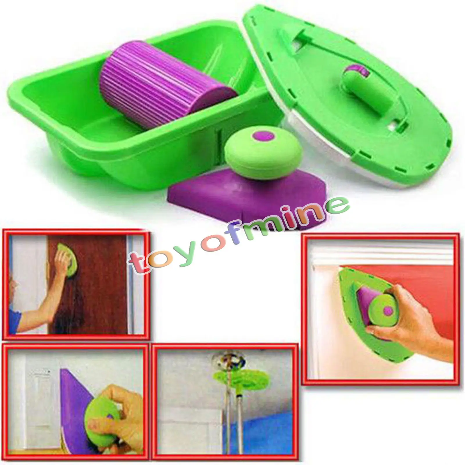 Easy Paint Pads Point Painting Roller Tray Decorative Multifunction Tool + 3 Sponge Set Kit | Дом и сад