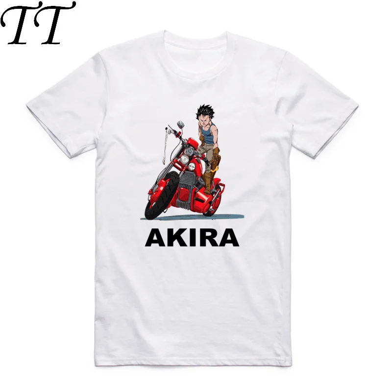 Азиатский размер Печать Shotaro футболка Kaneda O образный вырез короткий рукав Akira