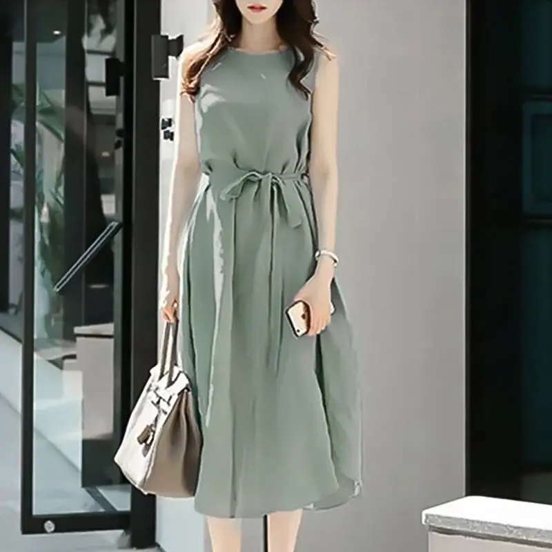 Летние винтажные элегантные офисные женские корейские стильные миди платья с