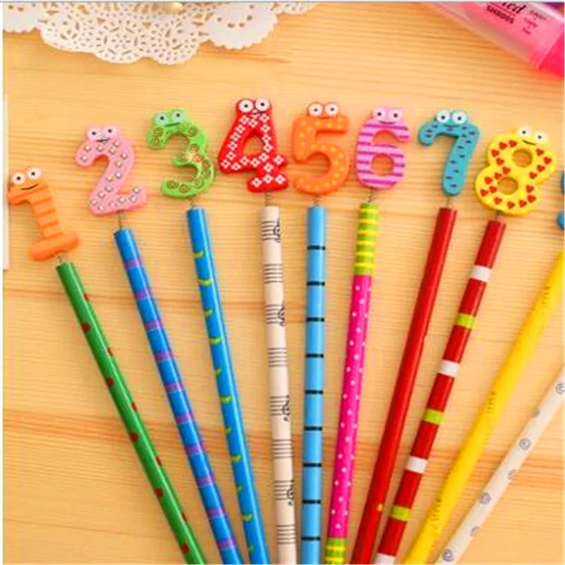 Youe shone 1 pcs HB pencil with eraser sun flower style log for school Safe Non-toxic Standard Kawaii gift children | Канцтовары для