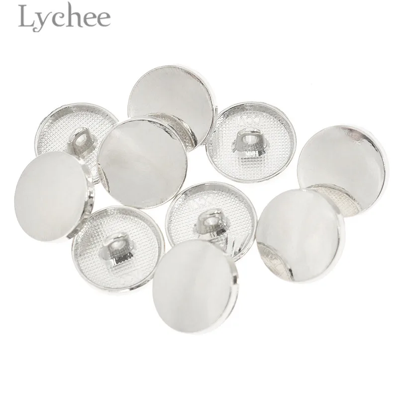 Lychee Life 10 шт. зеркальный дизайн кнопки ручной работы пальто Металлическая Кнопка