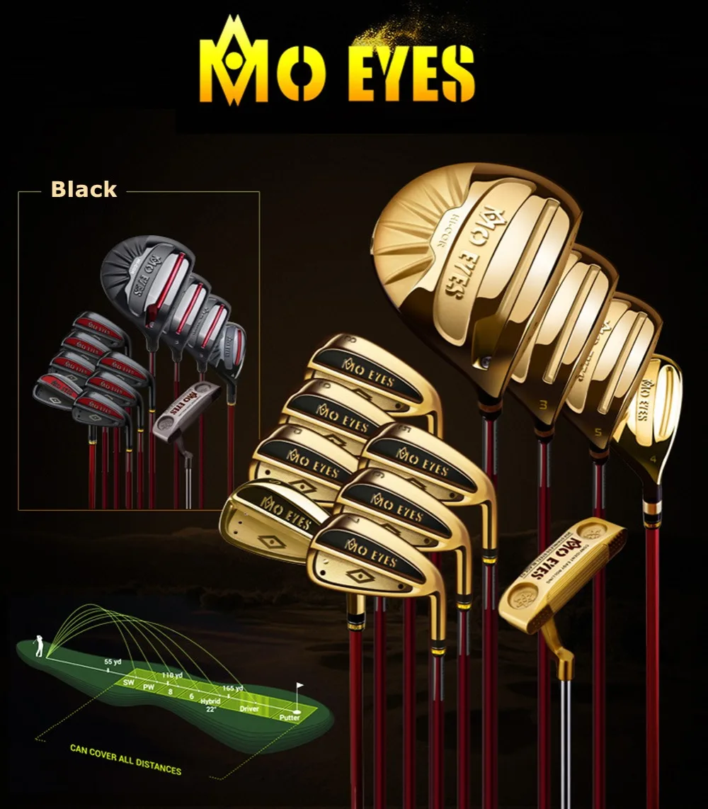 Mo Eyes 12 шт./компл. полный титановый сплав клюшка для гольфа набор с сумкой