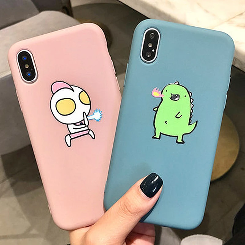 Чехол для телефона для iphone 7, чехол для iphone X, 7, 6, 8 Plus, чехол для iphone Xs Max, XR, милый мультяшный Мягкий ТПУ чехол на заднюю панель s, задняя крышка