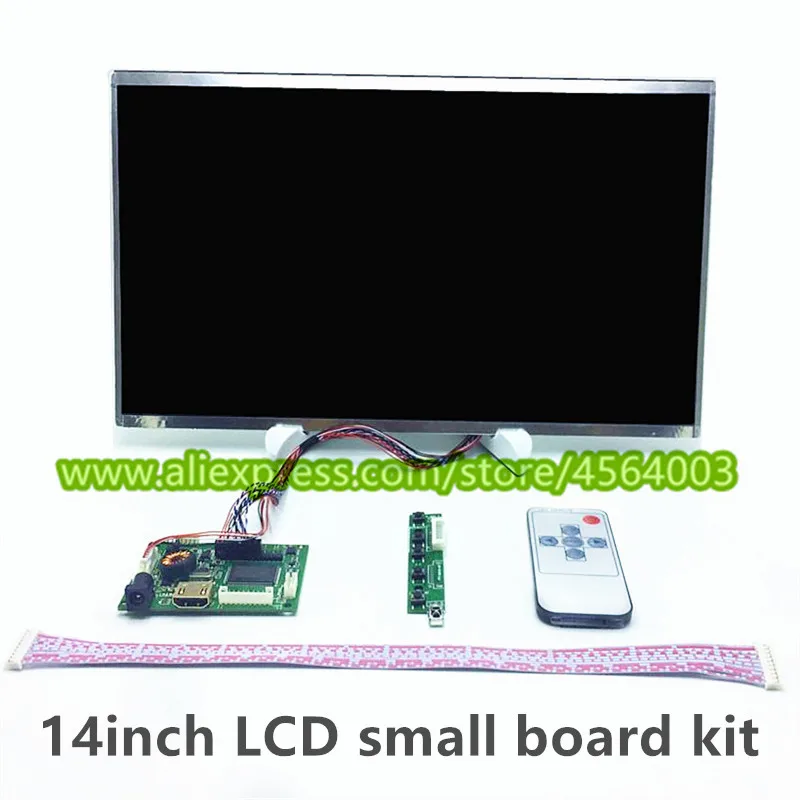 14 дюймовый 1366*768 TFT большой дисплей LVDS ЖК контроллер монитор HDMI плата с маленьким