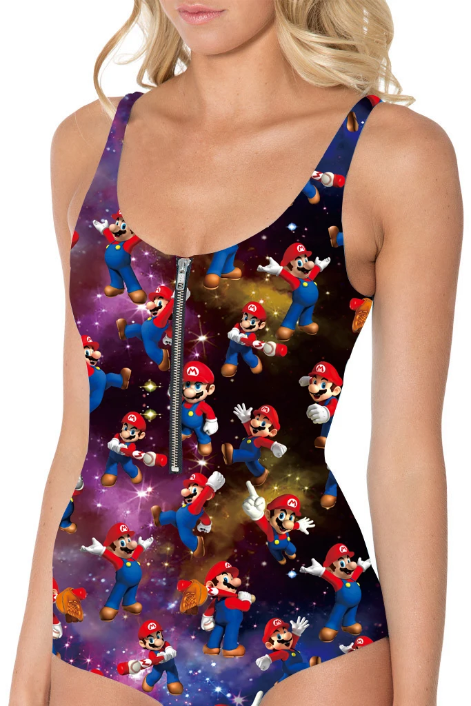 Новый женский мультяшный купальник с 3D Цифровым принтом красочные Женские