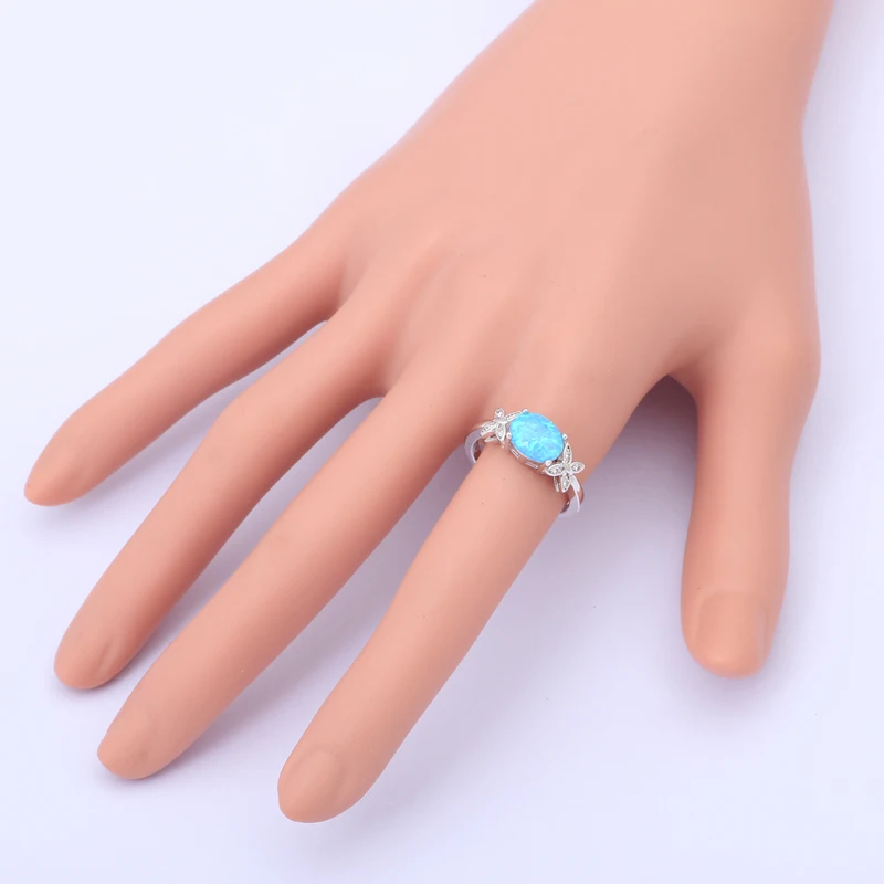 Заводская цена красивые кольца для женские туфли синего цвета огненный опал