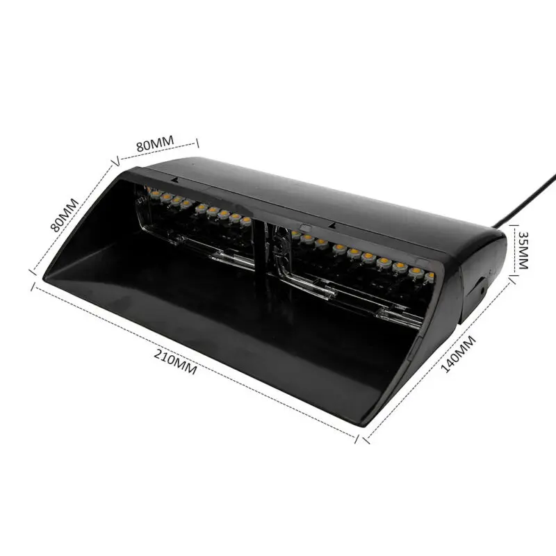 16LED желтый автомобильный полицейский стробоскоп аварийные мигающие огни
