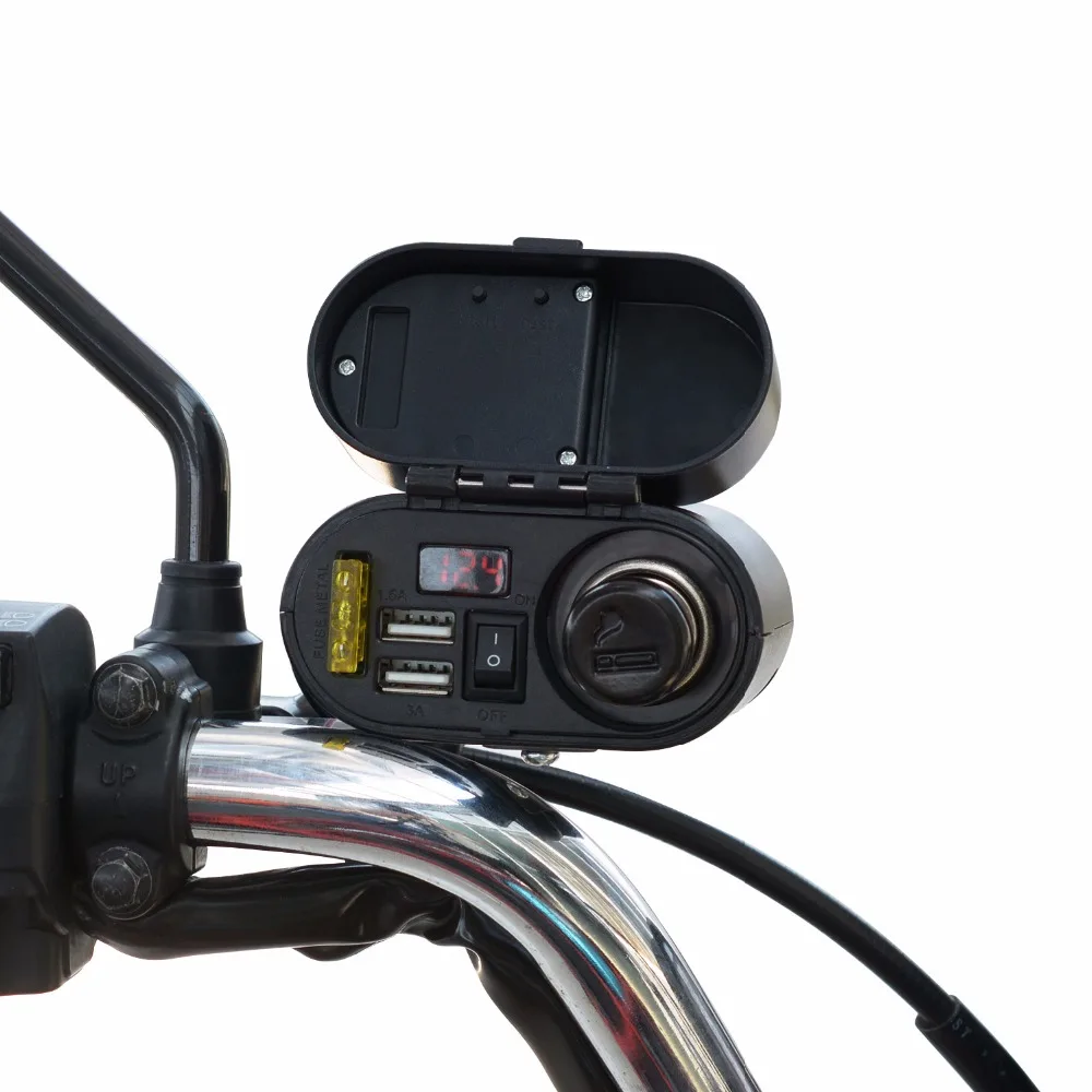 2019 новые непромокаемые мотоциклетные Dual USB розетка Зарядное устройство Мощность