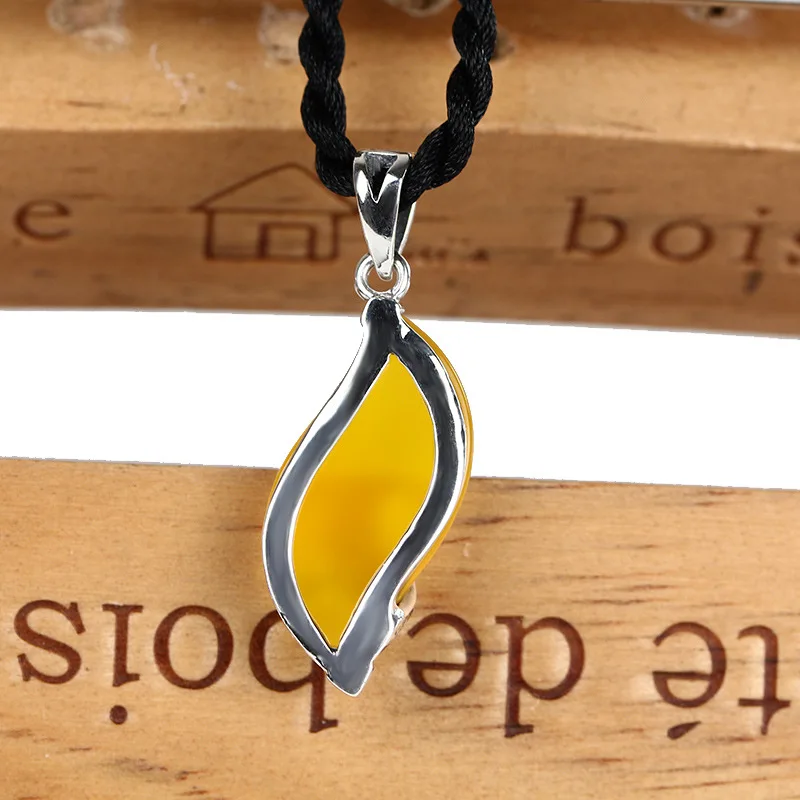 Ожерелье из стерлингового серебра рубин подвески веревка длинное ожерелье