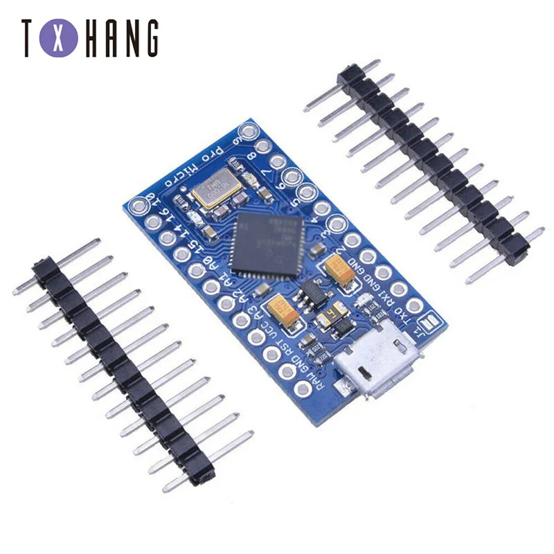 Pro Micro для arduino Mini ATmega32U4 5 В/16 МГц модуль с 2-рядным штыревым разъемом Leonardo |