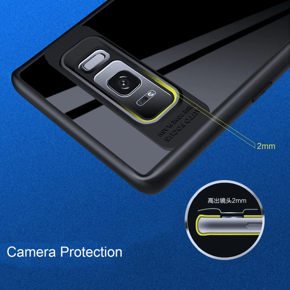 Тонкий силиконовый прозрачный чехол HD для Samsung Galaxy Note 8 с полной защитой от