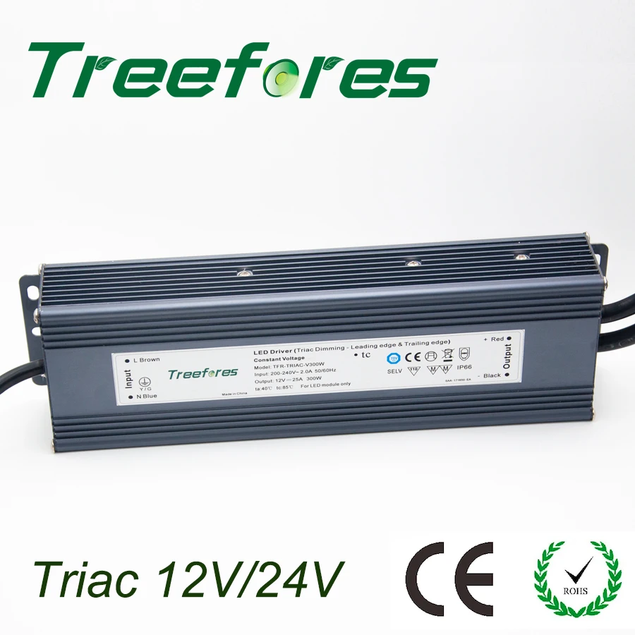 Диммируемый светодиодный трансформатор Triac 30 Вт 60 80 100 120 150 200 300 12 В 24 постоянного