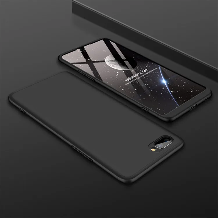 black 360 полная защита противоударный чехол для Oppo AX5 чехол Роскошный Жесткий PC 3 в 1 задняя крышка для Oppo AX5 A X5 A5 бронированный чехол 6,2" - Цвет: black