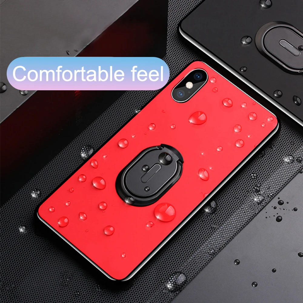 Eqvvol металлический магнитный чехол для iPhone 8 7 6 6S Plus чехол-подставка с кольцом на