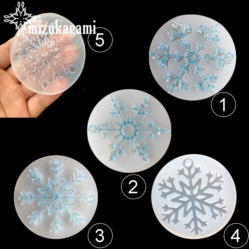 1pcs UV Resin Jewelry Liquid Silicone Mold Christmas Snowflake Resin Charms Molds For DIY Pendant Jewelry Making Finding Molds 1pcs uv resin jewelry liquid silicone mold christmas snowflake resin charms molds for diy pendant jewelry making finding molds