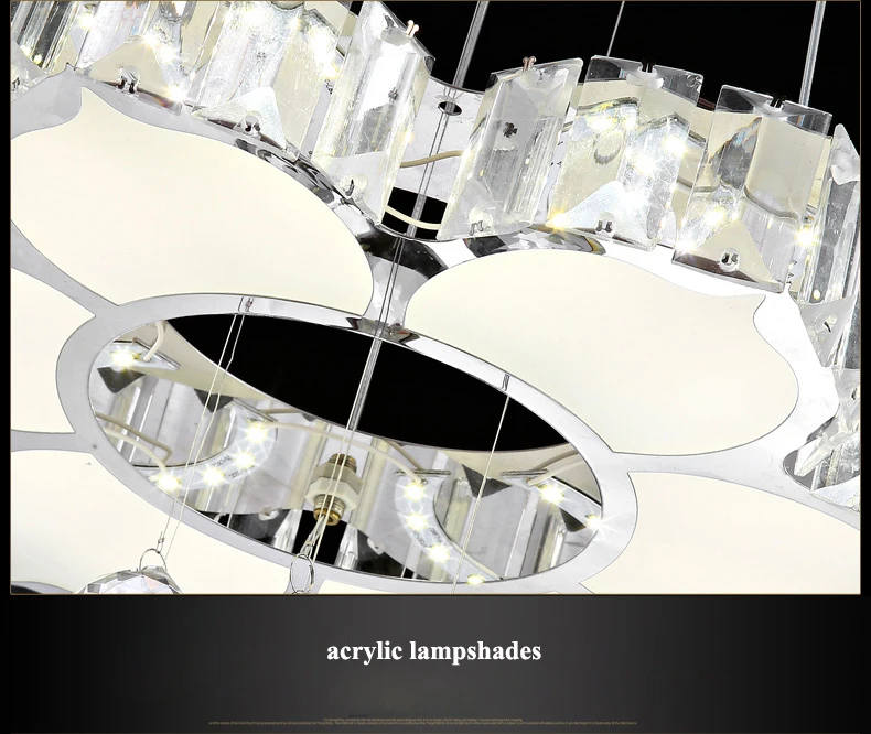 Современный блеск crystal led подвесной Люстры свет chrome Обеденная LED люстра Освещение Luminaria подвесные светильники