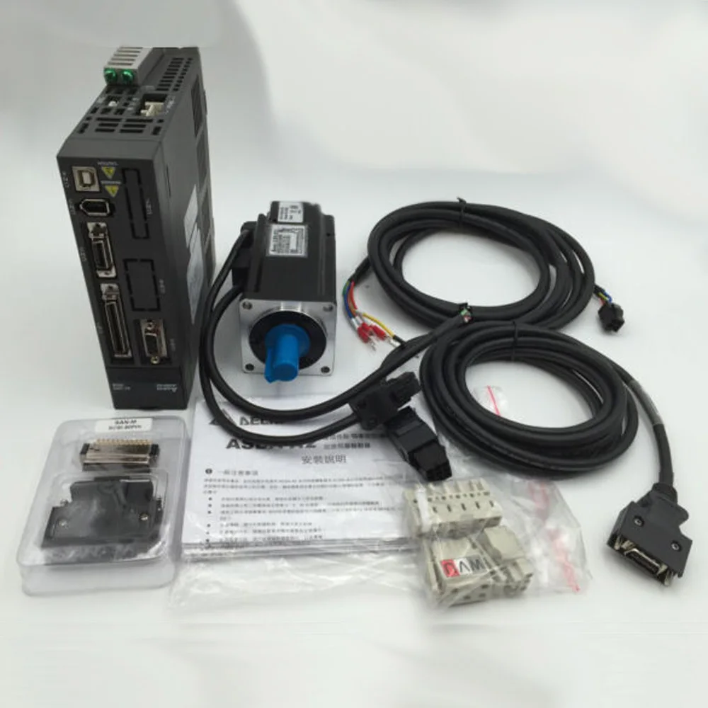 Дельта 400 Вт серводвигатель с тормозом и драйвером 3000 об./мин. 1.27N.m Серводвигатель