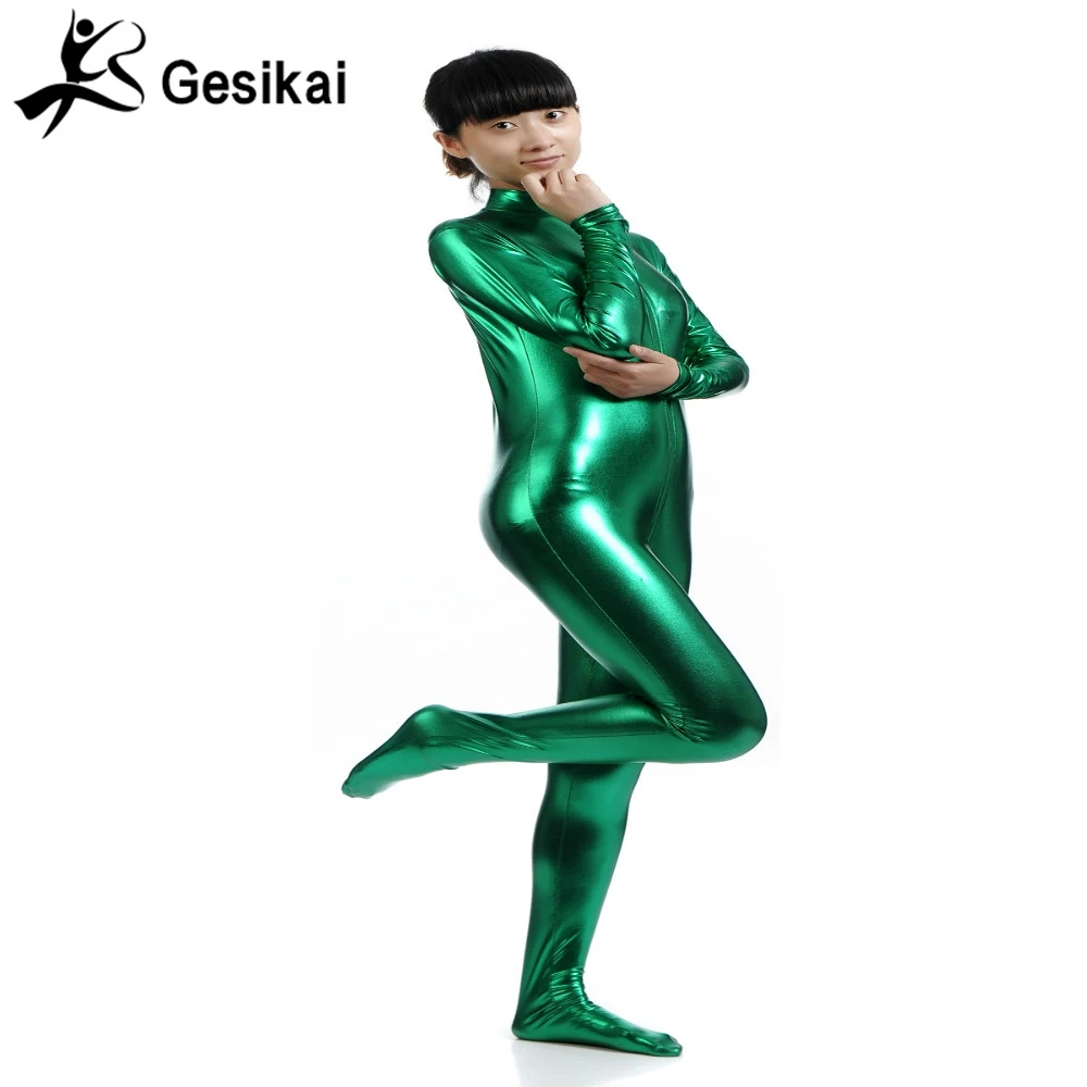 Женский блестящий костюм кошка с молнией спереди размеры до XXXL|zipper front catsuit|catsuit