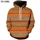 YX брендовая одежда для девочек, худи в стиле ретро, толстовка с 3d принтом ацтекского племени тотем, новинка 2018, модная мужская и женская толстовка с капюшоном