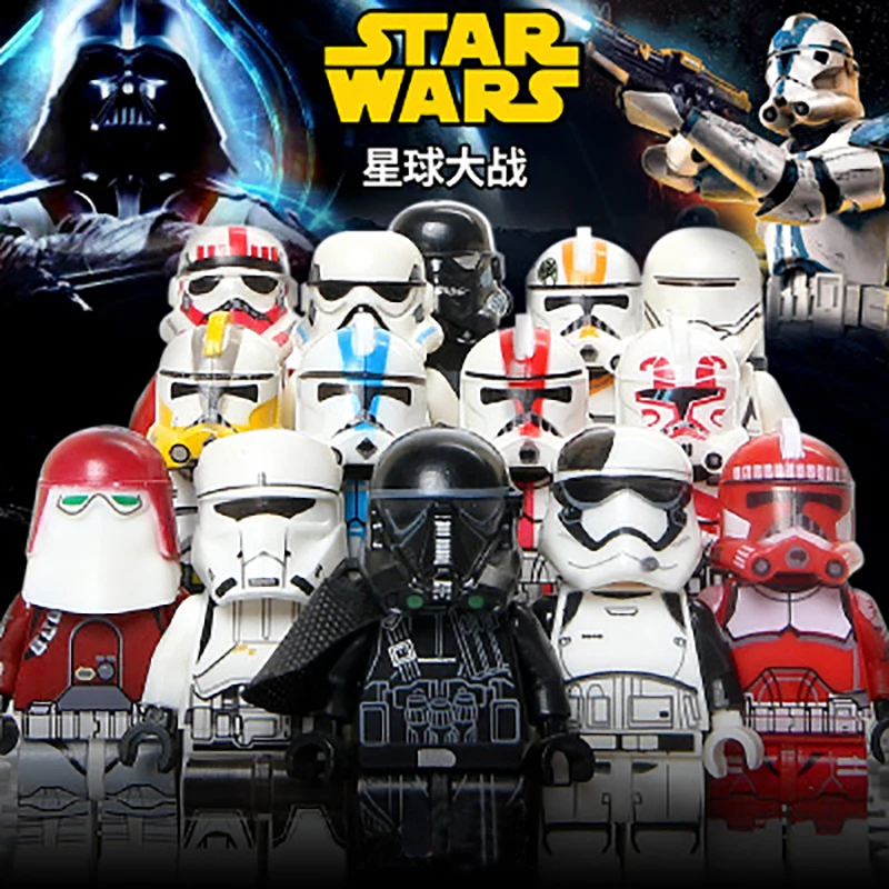 Legoingly Звездные войны строительные блоки штурмовик Дарт Вейдер Хан Solo джедай Йода