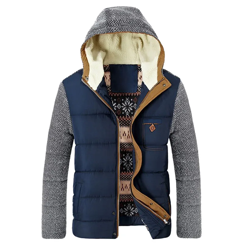 2018 новые корейские мужские модные теплые парки в стиле пэчворк с хлопковой