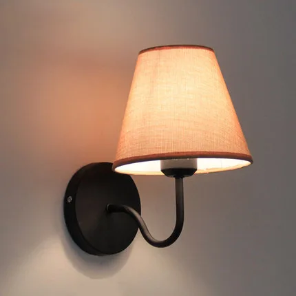 Современное простое креативное настенное бра с железной деревянной основой