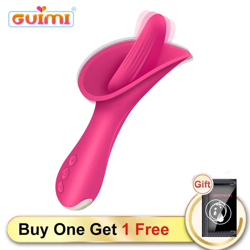 GUIMI вибраторы Большой язык вибратор секс игрушки для женщины точка g оргазм