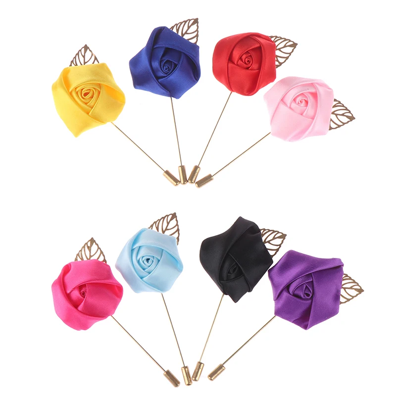 1 шт. шелковые розы бутоньерка жених отец друг Свадебная вечеринка Мужская для