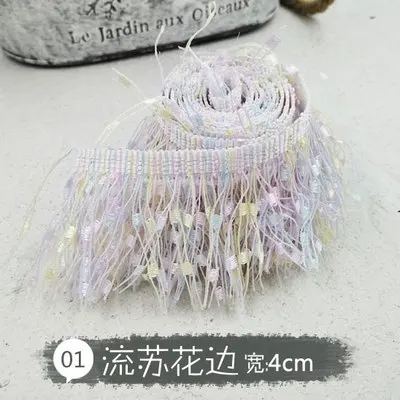 5 ярдов/лот Цвет кружевная бахрома с кисточками кружевной отделкой кукла ручной