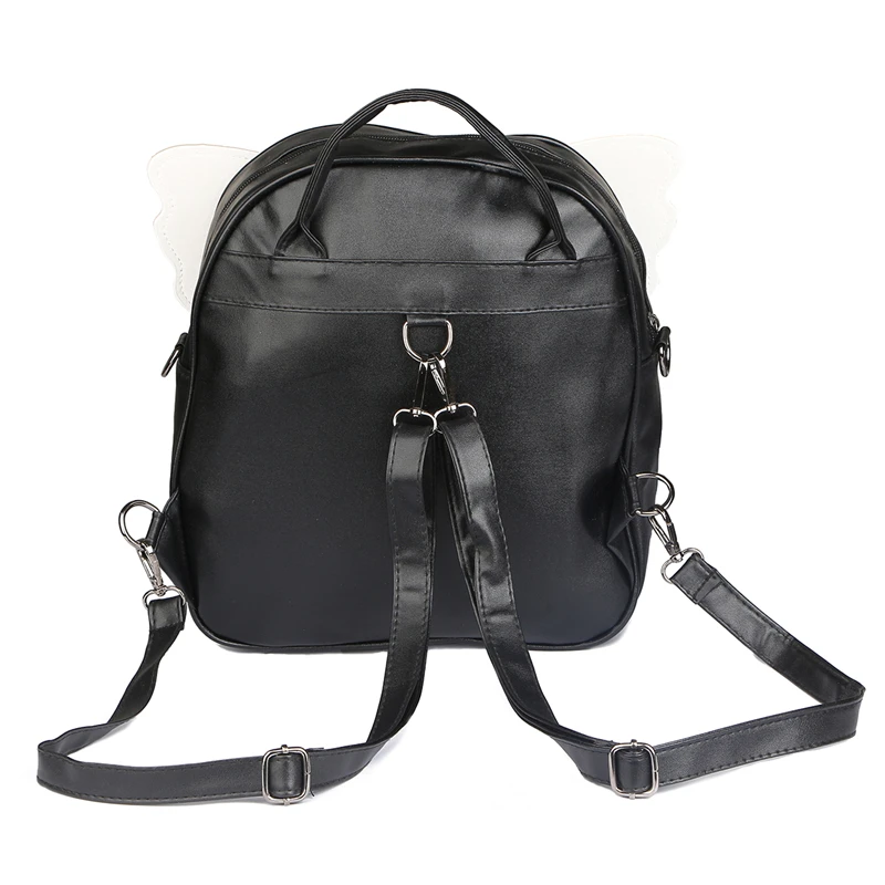 Дизайн женщин Кожа Рюкзак Школьный Портфель Для Подростков Девочек Ангельские