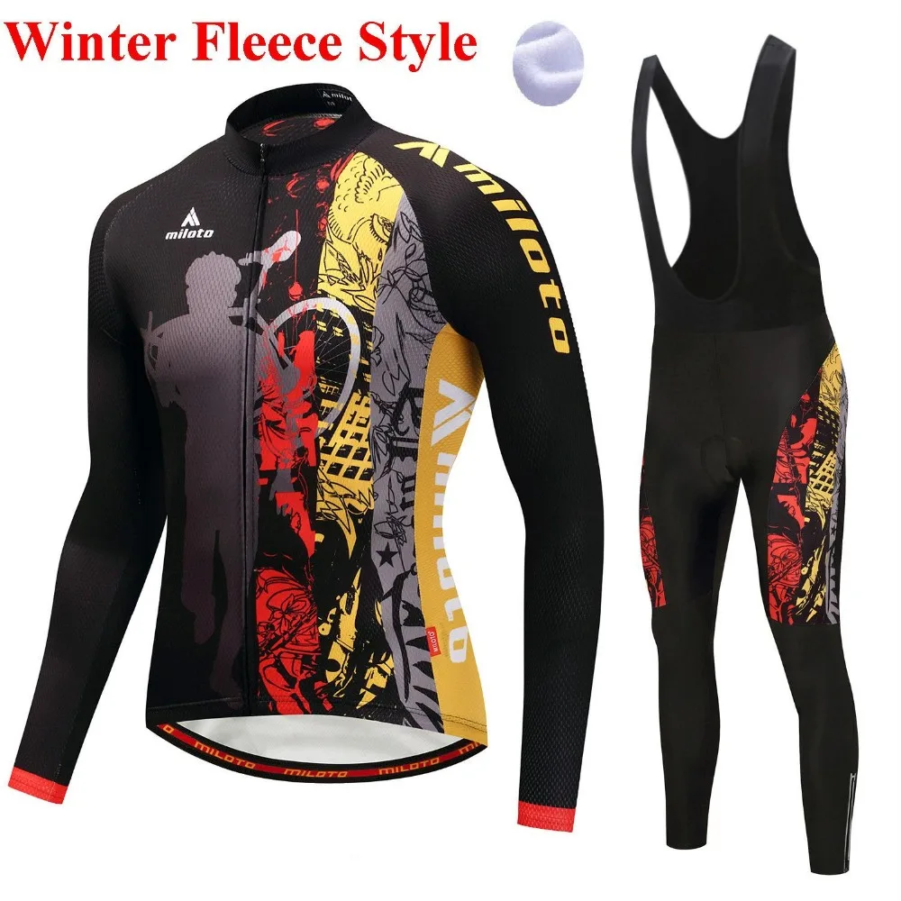Arty bikers зимний комплект из Джерси с длинным рукавом комбинезон ropa ciclismo